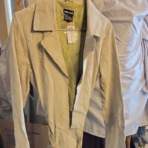 Wet Seal Women's Cream Blazer With Skirt